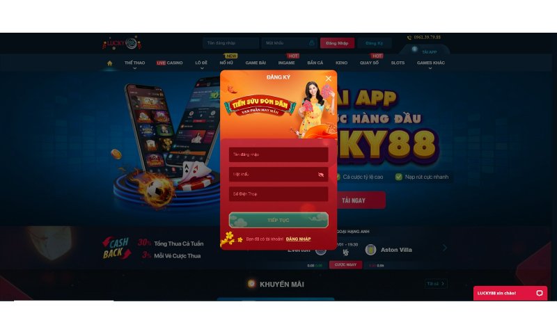 Đăng ký tài khoản nhà cái Lucky88