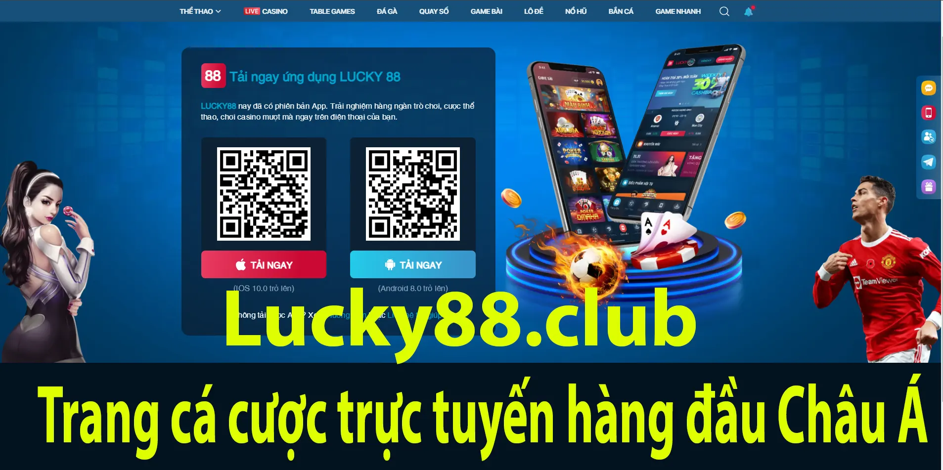 Lucky88.club – Trang cá cược trực tuyến hàng đầu Châu Á